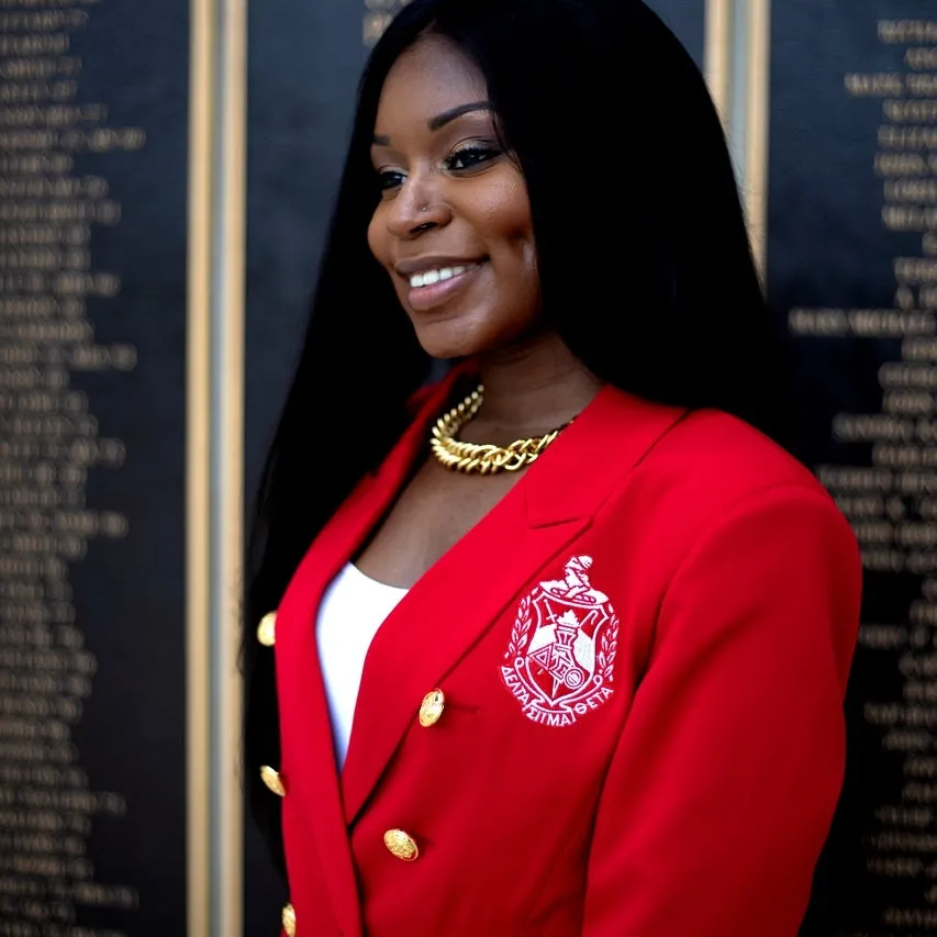 Red Double Breasted Blazer