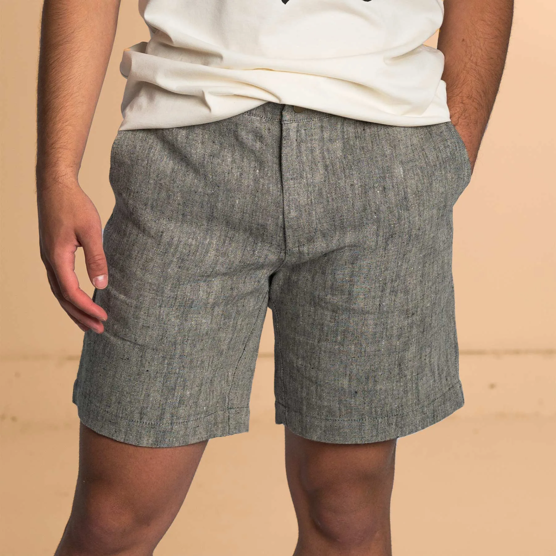 REDWOOD 100% Organic Hemp Shorts (Unisex) (8" Inseam) (Slide-over Button)