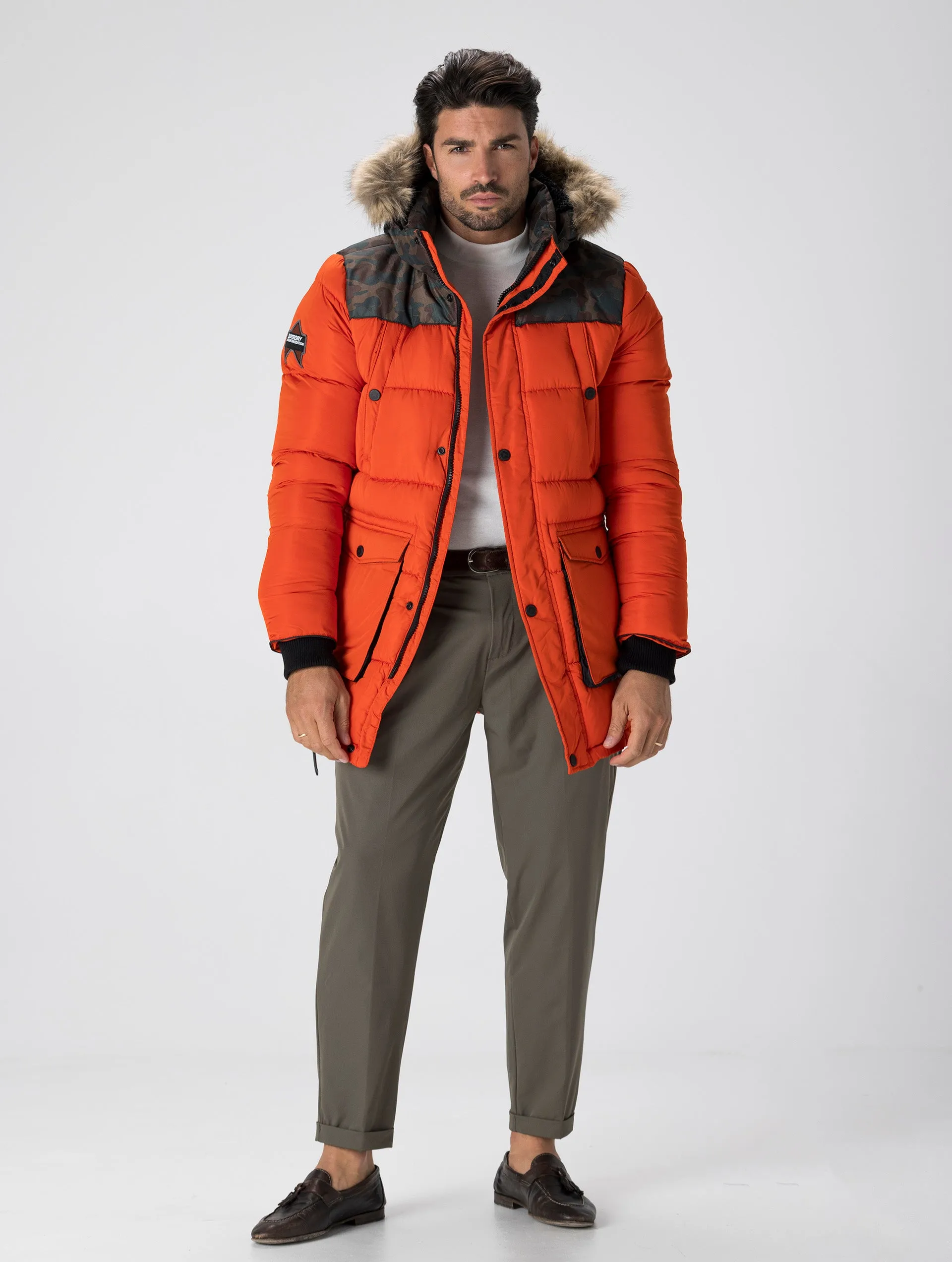 SD EXPLORER PARKA IN BOLD ORANGE