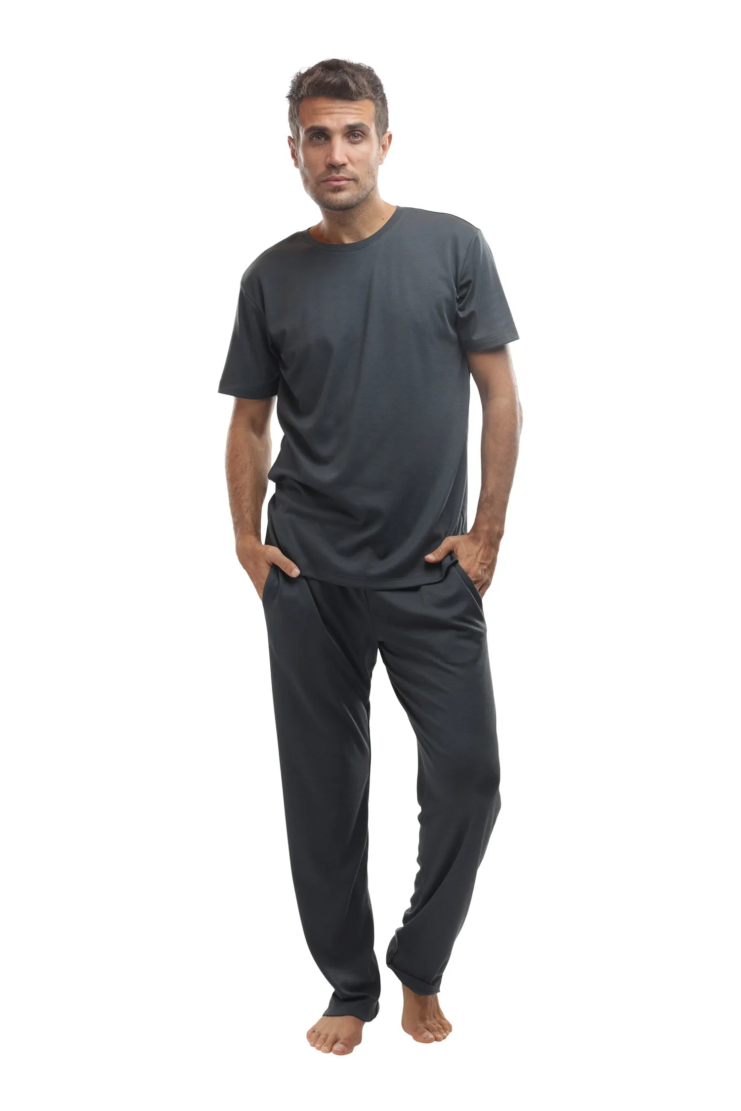 The Men's Short-Sleeve Set in Grey