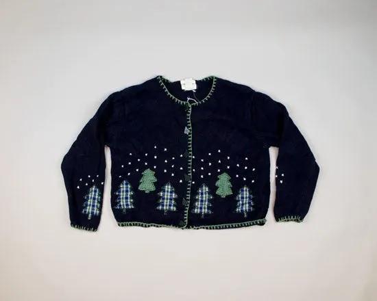 Trees At Night-Small Christmas Sweater