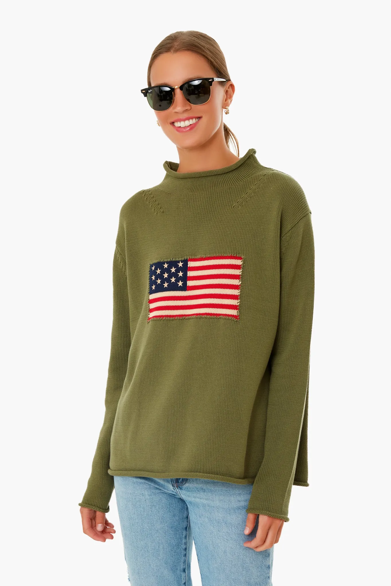 Vintage Green Americana Sweater