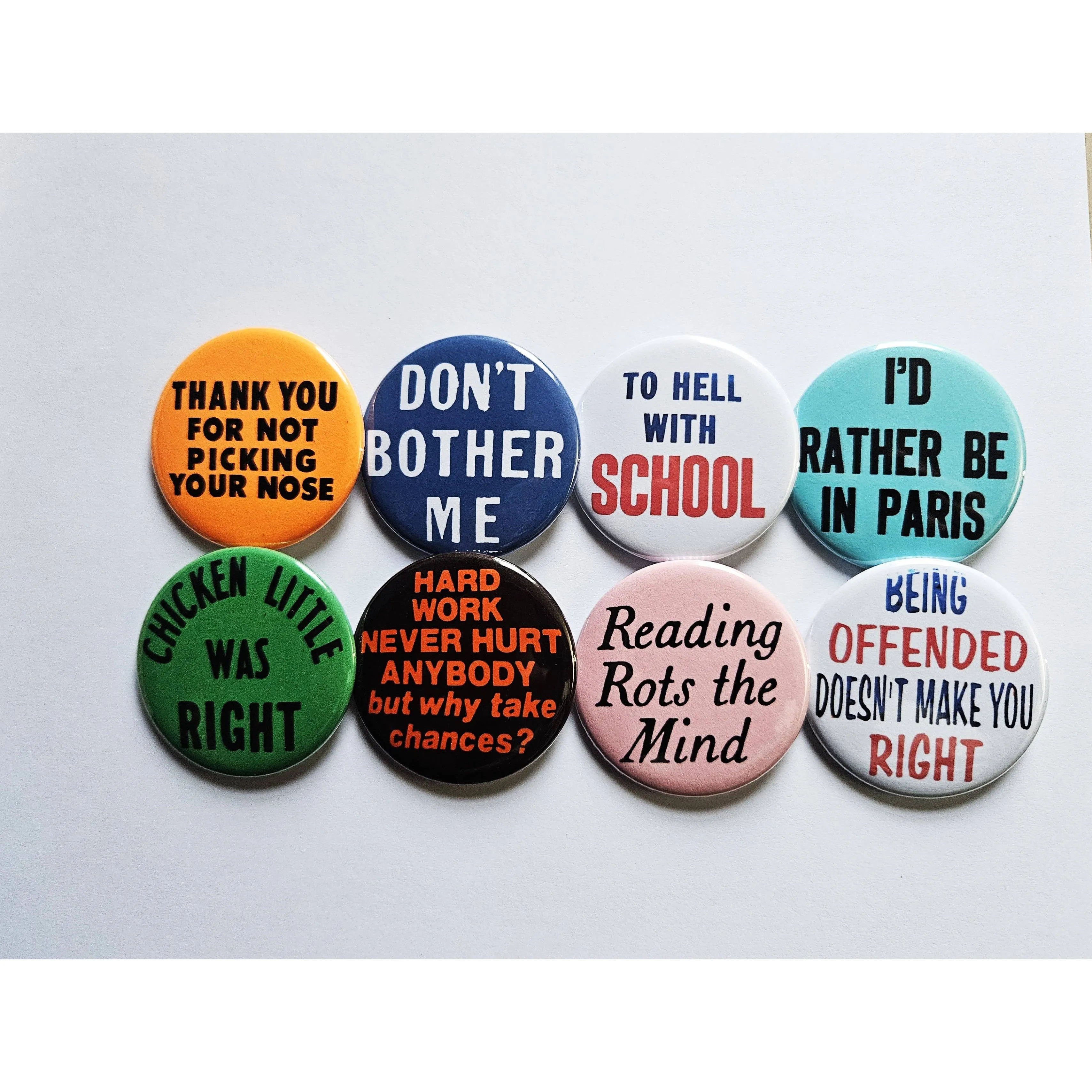 Vintage Reproduction Don't Bother Me Small Pinback Button | 1.25" Diameter '60 '70s '80s Retro Pin