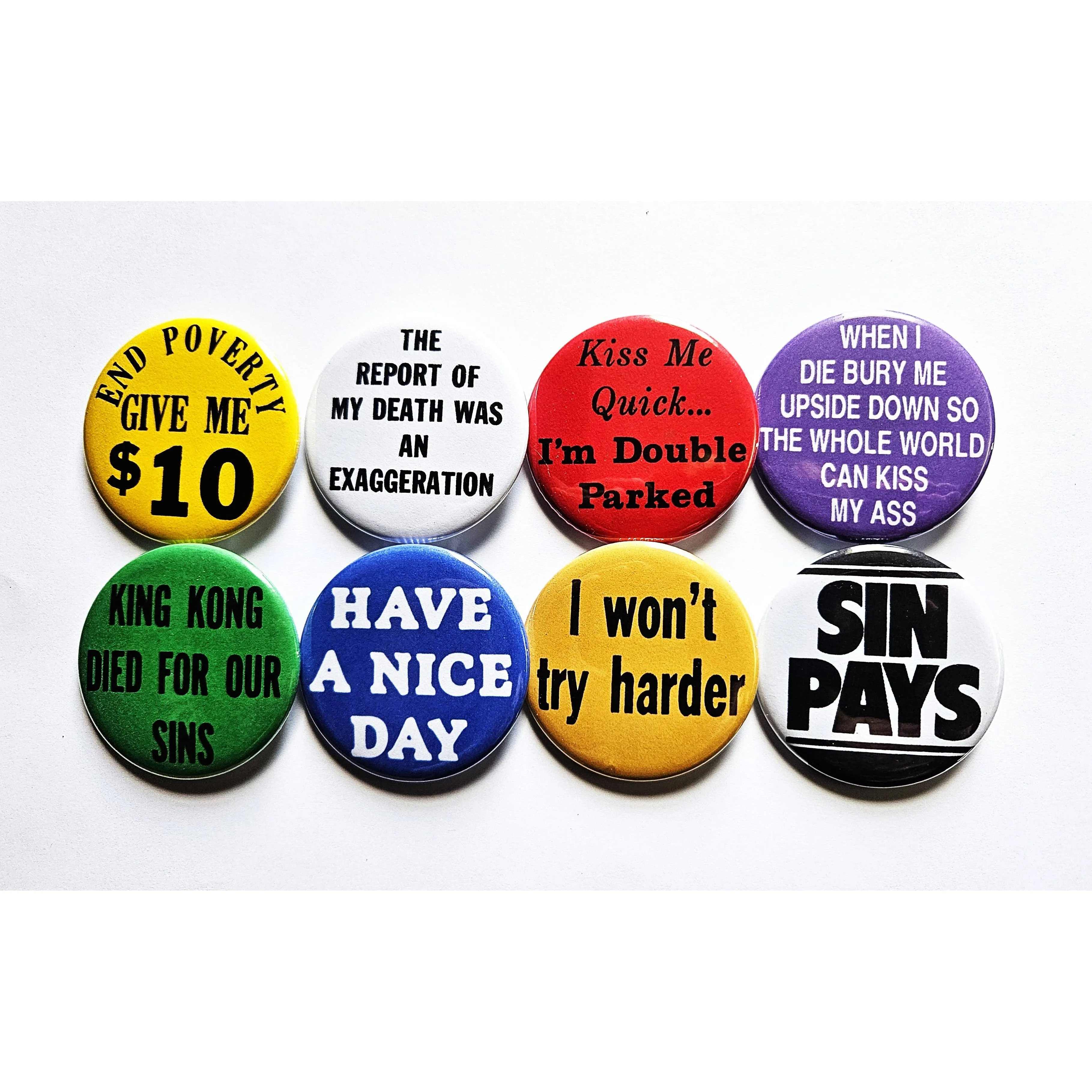 Vintage Reproduction I Won't Try Harder Small Pinback Button | 1.25" Diameter