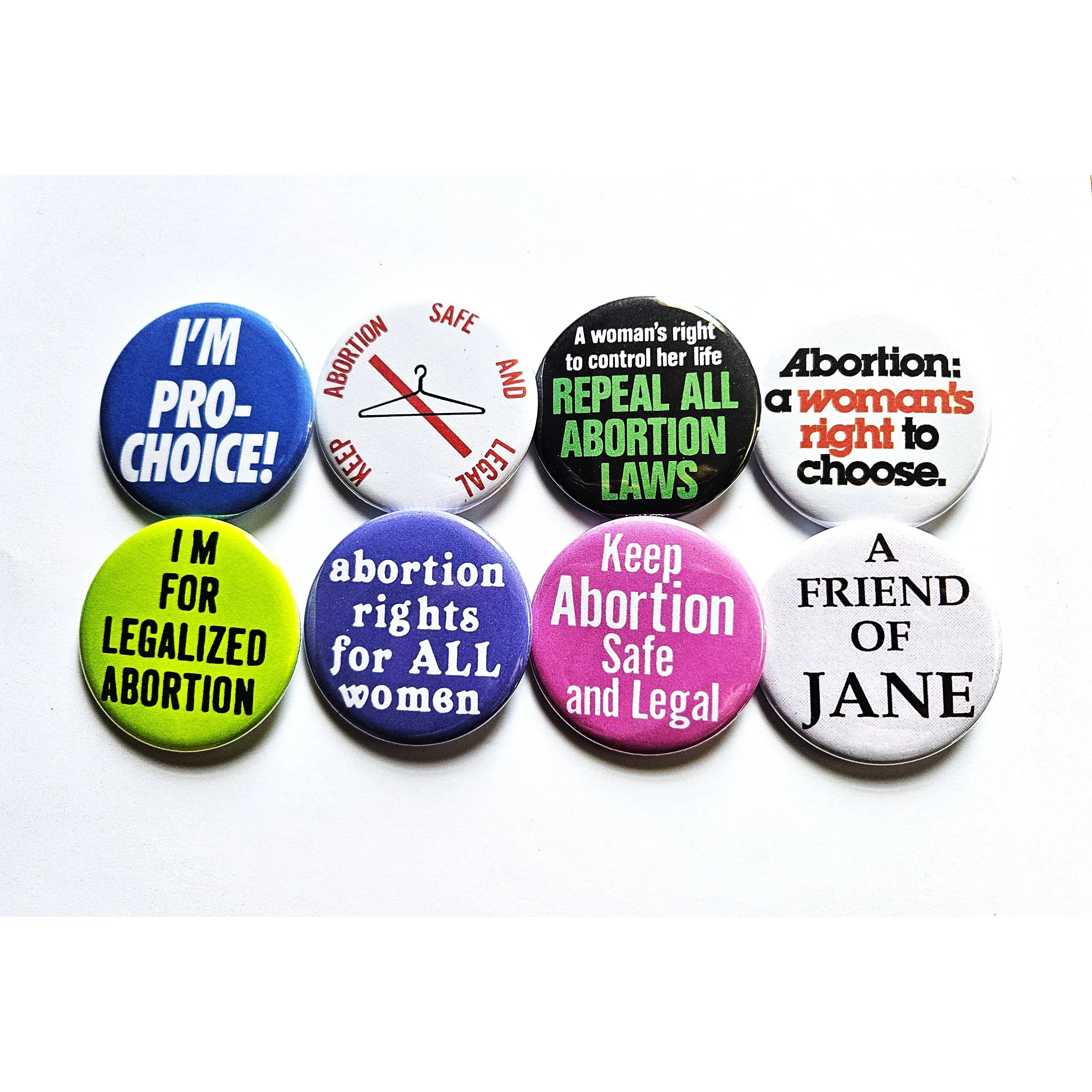 Vintage Reproduction Safe and Legal Feminist Small Pinback Button | 1.25" Diameter