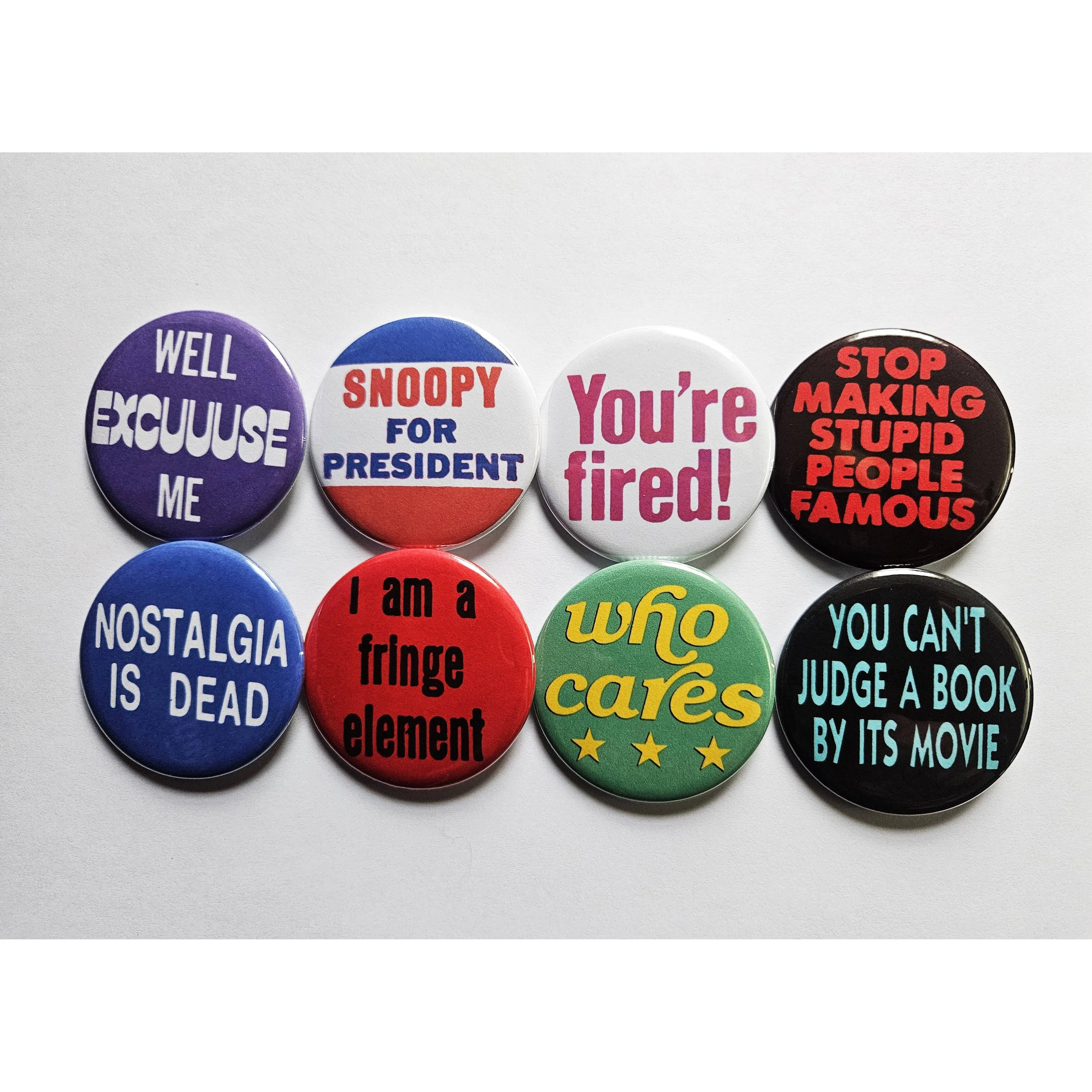 Vintage Reproduction You Can't Judge a Book by Its Movie Small Pinback Button | 1.25" Diameter '60 '70s '80s Retro Pin