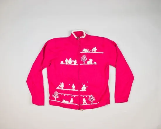 White Winter Scenes-Small Christmas Sweater