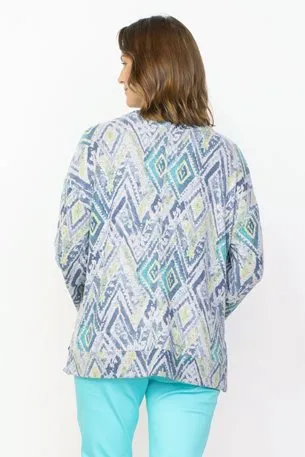 Women's Habitat | Super Soft Layered Diamonds Pullover | Cornflower