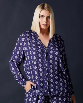 Woven Long Sleeve Pajama Shirt