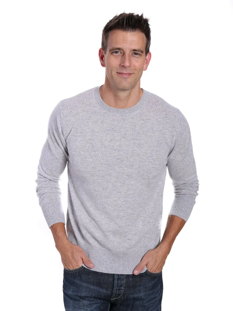 Zainuno Moizni Men's 100% Cashmere Crew Neck Pullover Sweater